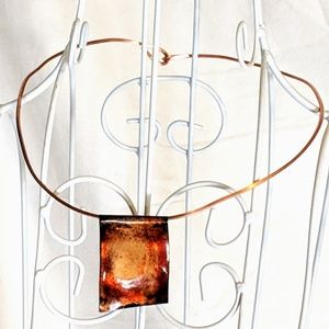 Handcrafted Vitreous Enamel Pendant Necklace